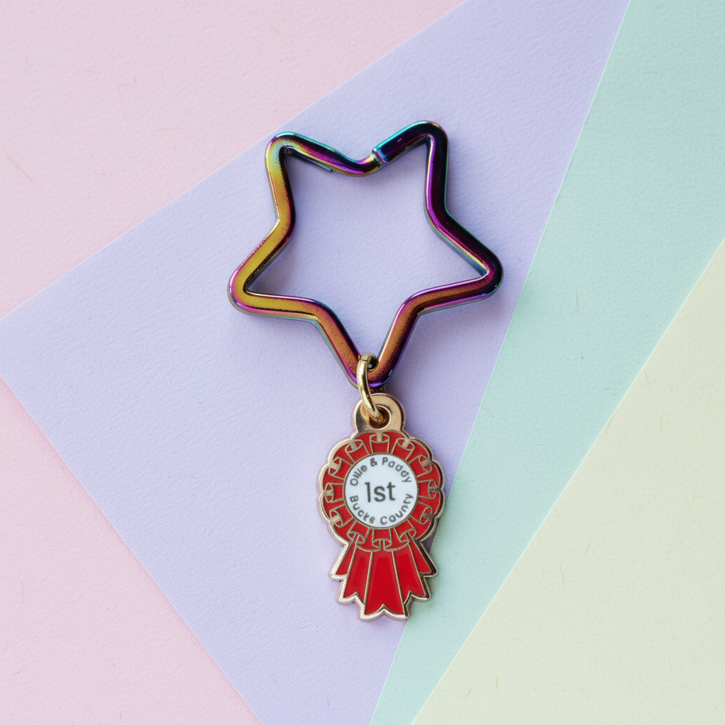 Star-Shaped Metal Keyring