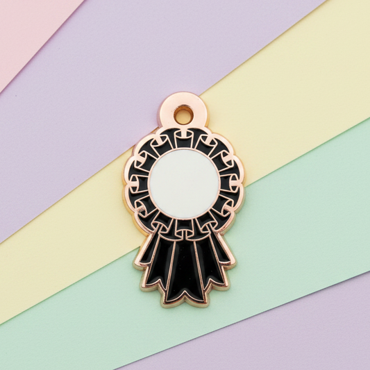 Black - Small 28mm - Rosette Acievement Charm