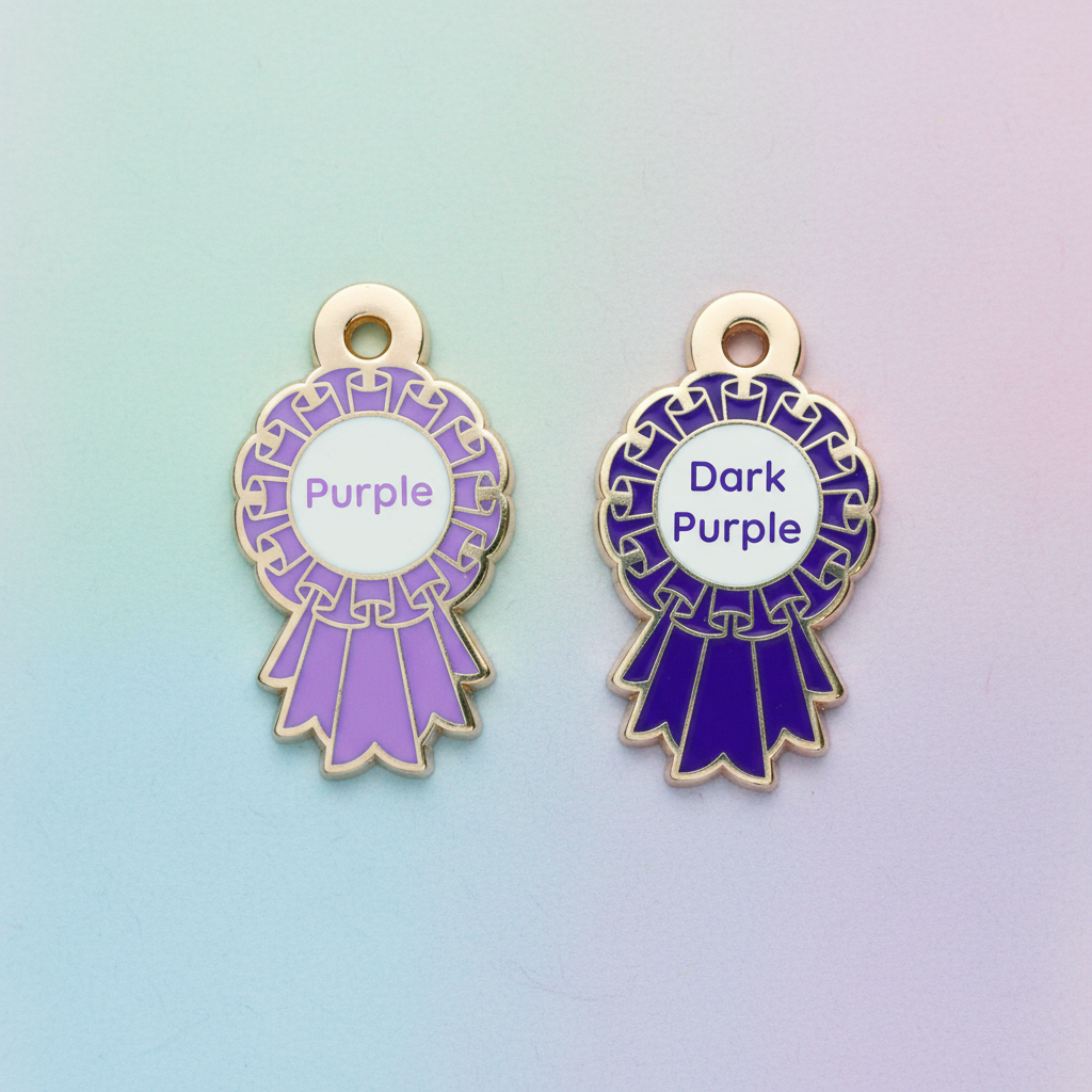 Dark Purple - Small 28mm - Rosette Acievement Charm