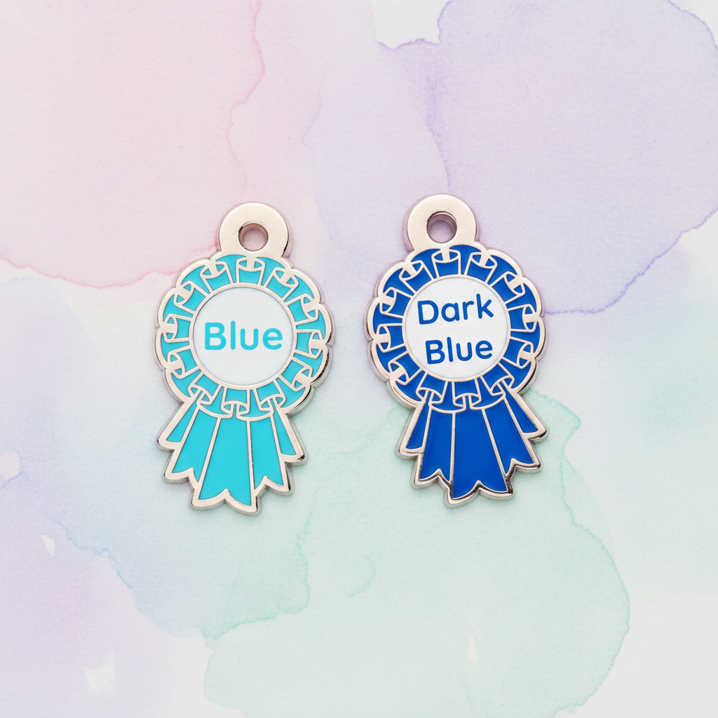 Dark Blue - Small 28mm - Rosette Acievement Charm