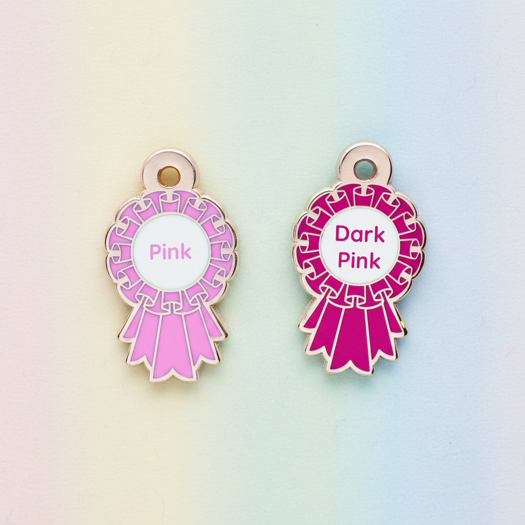 Dark Pink - Small 28mm - Rosette Acievement Charm