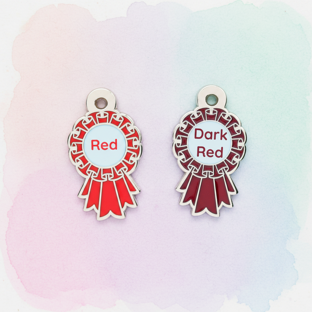 Dark Red - Small 28mm - Rosette Acievement Charm