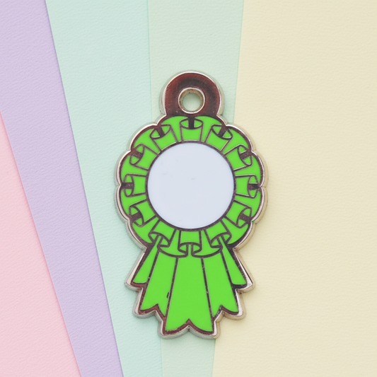 Green Rosette Charm