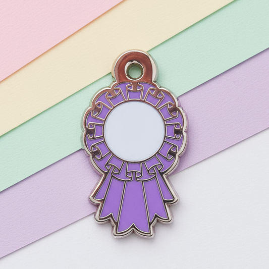 Purple Rosette Charm